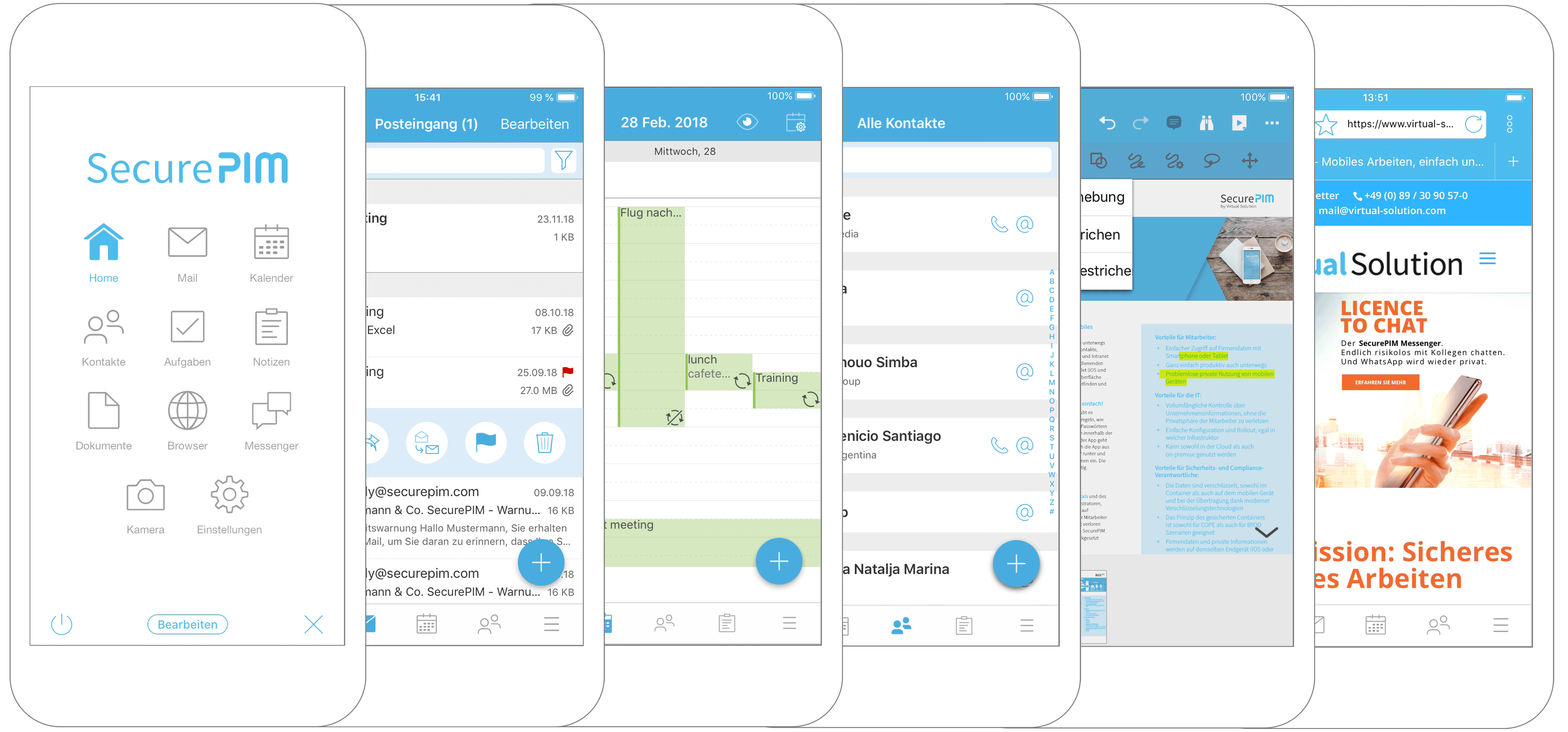 Datentrennung Smartphone SecurePIM Container App; Geschäftliche und private Daten trennen bei Smartphones