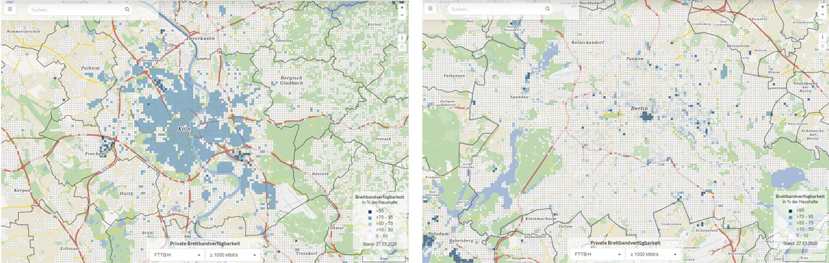 Glasfaser-Abdeckung-Deutschland