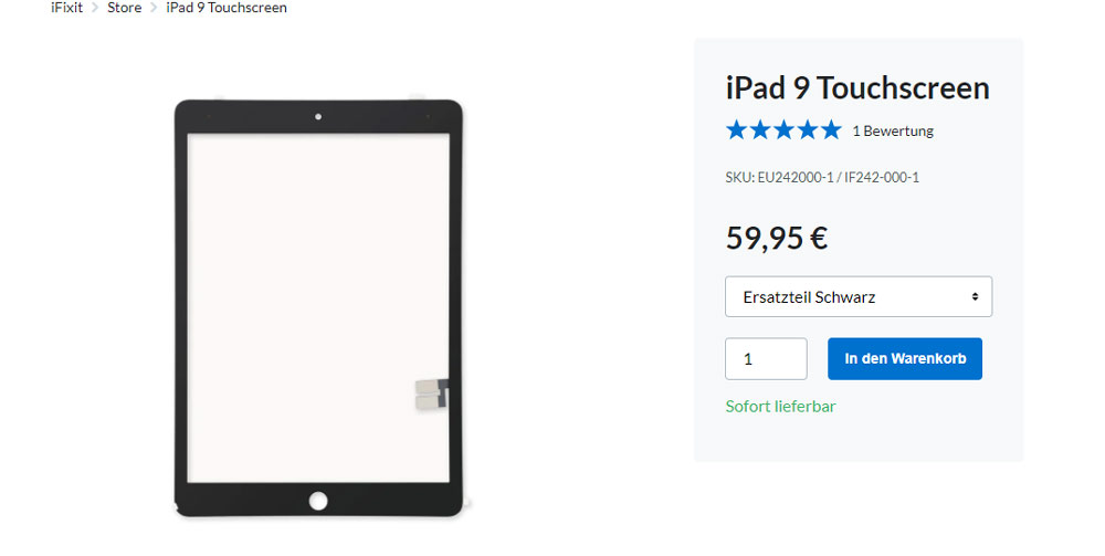iPad Glas Reparatur