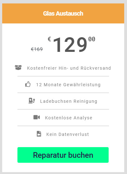 iPad-Glas Austausch Kosten 